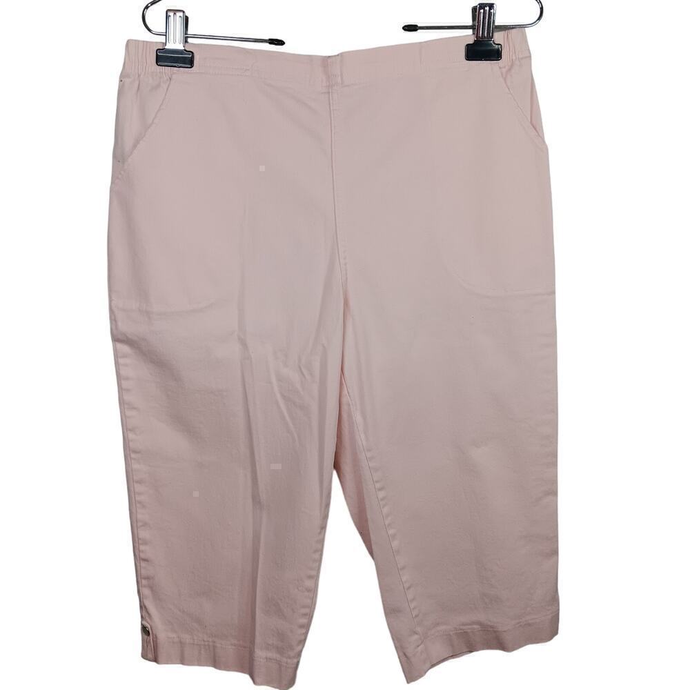 EUC Croft & Barrow Pink Flat Front Back Elastic Size 16P
